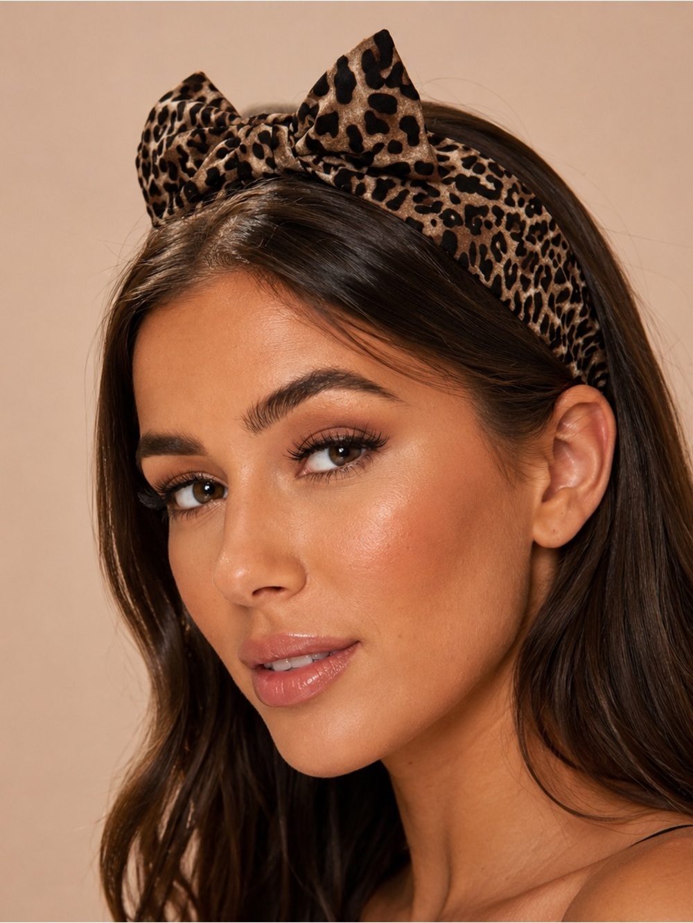 Leopard Print Bow Headband Animal Print Padded Hair Accessory